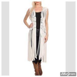 🛍5/20 Wishlist Long Crochet vest SZ S/M